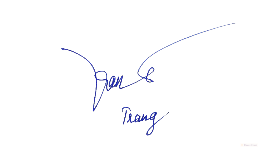 Chữ ký tên Trang - Mẫu 1