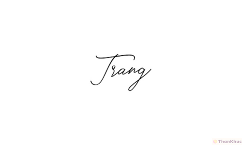 Chữ ký tên Trang - Mẫu 12