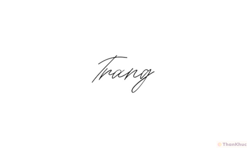 Chữ ký tên Trang - Mẫu 14
