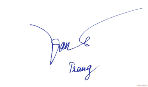 Chữ ký tên Trang - Mẫu 7