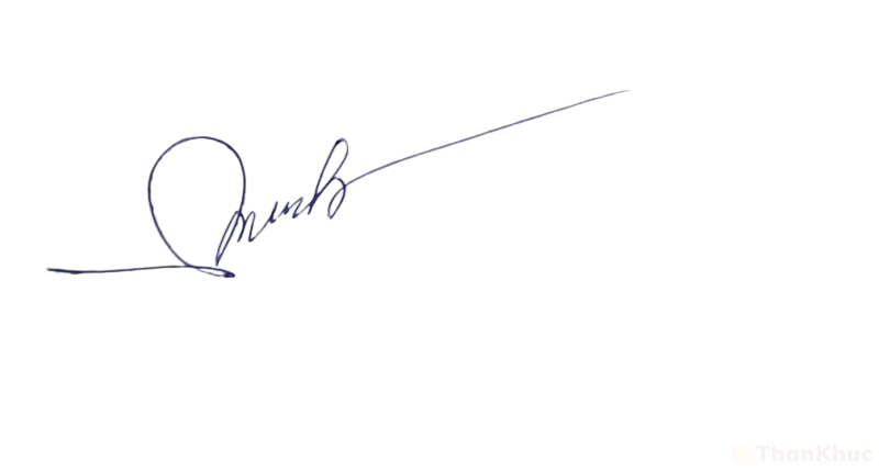 Chữ ký tên Minh mẫu 12