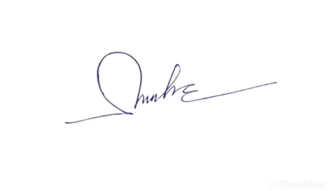 Chữ ký tên Minh mẫu 9
