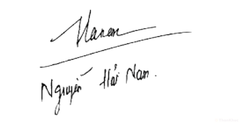 Chữ ký tên Nam mẫu 9