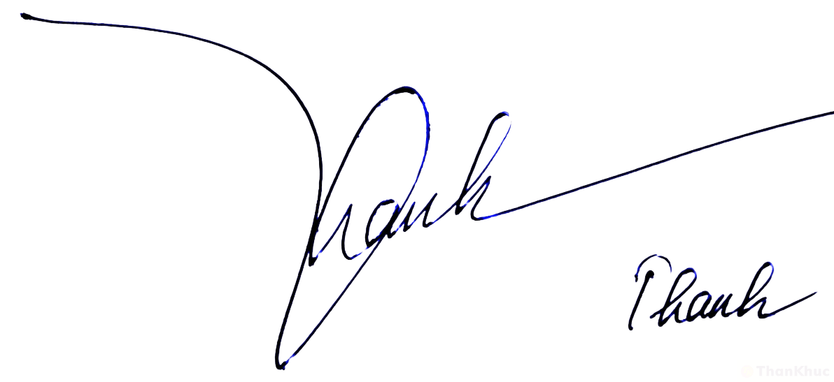 Chữ ký tên Thành, Thanh mẫu 1