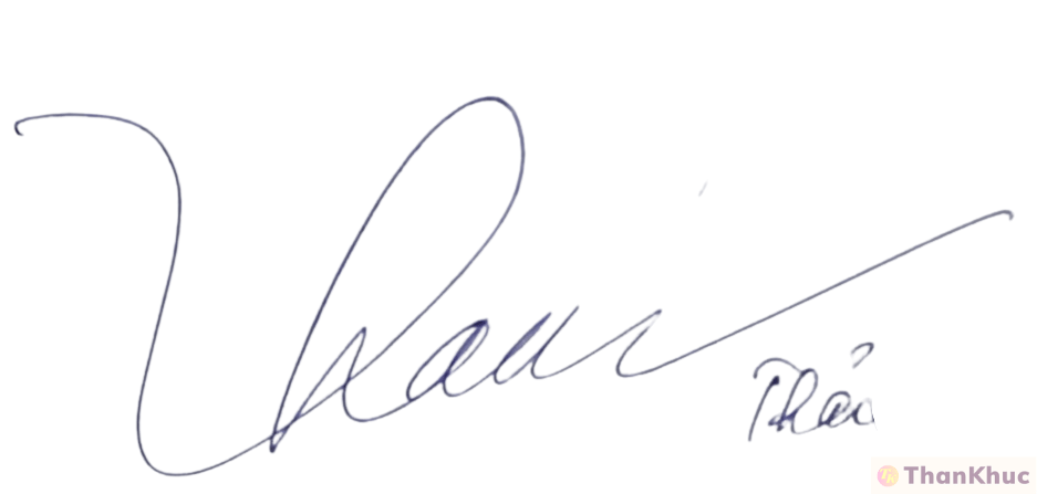 Chữ ký tên Thảo mẫu 8