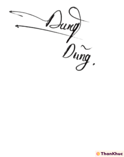 Chữ ký tên Dung, Dũng - Mẫu 1
