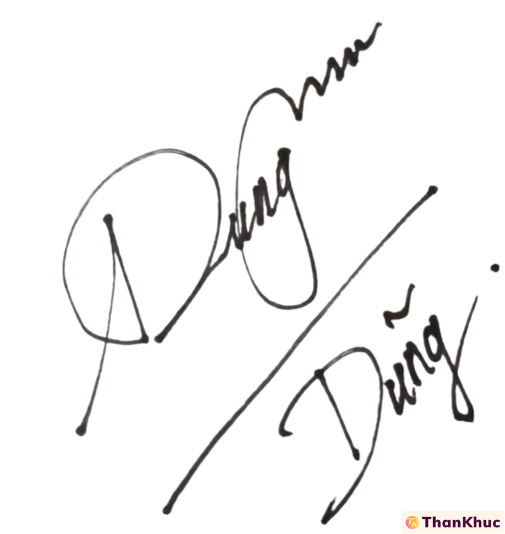Chữ ký tên Dung, Dũng - Mẫu 6