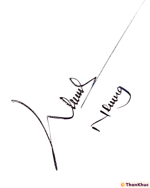 Chữ ký tên Nhung - Mẫu 1