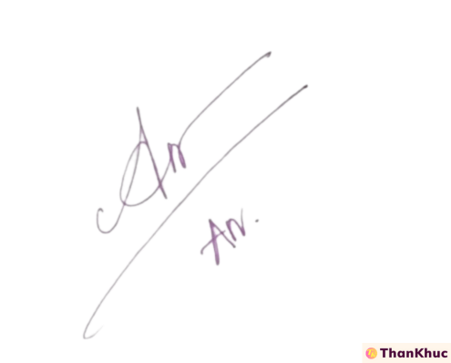 Chữ ký tên An, Ân - Mẫu 2