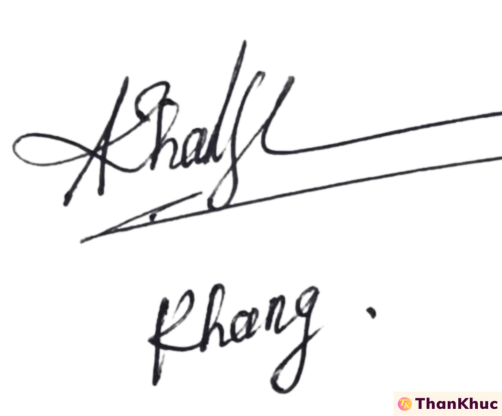 Chữ ký tên Khang - Mẫu 12