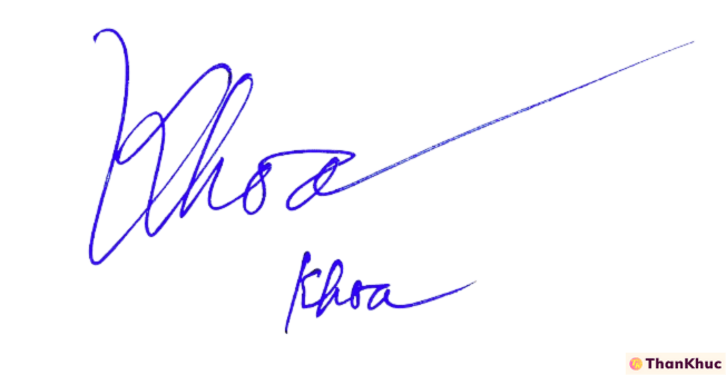 Chữ ký tên Khoa - Mẫu 10