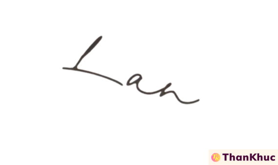 Chữ ký tên Lan - Mẫu 6