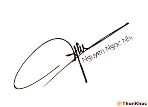 Chữ ký tên Nhi - Mẫu 1