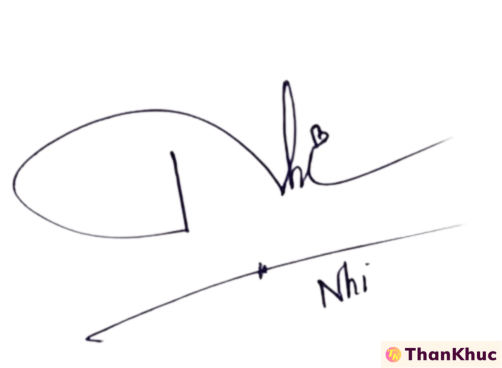 Chữ ký tên Nhi - Mẫu 2