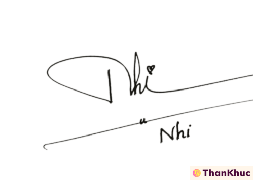 Chữ ký tên Nhi - Mẫu 3