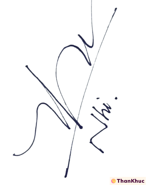 Chữ ký tên Nhi - Mẫu 4