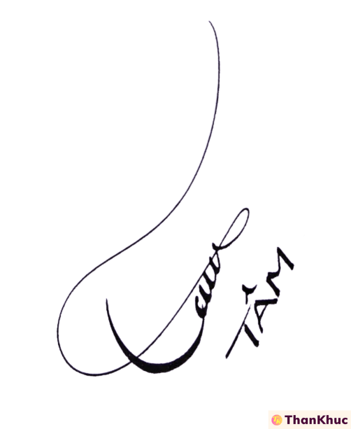 Chữ ký tên Tâm - Mẫu 1