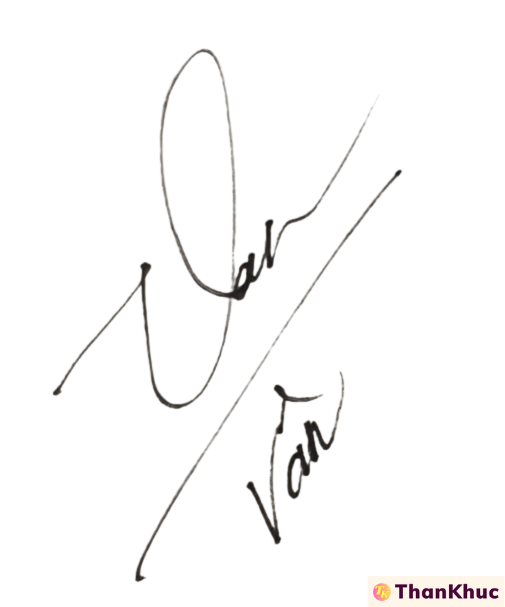 Chữ ký tên Vân - Mẫu 10