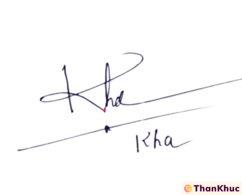 Chữ ký tên Kha - Mẫu 2