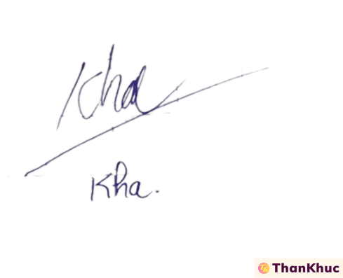 Chữ ký tên Kha - Mẫu 6