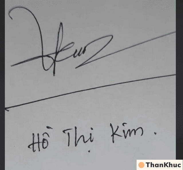 Chữ ký tên Kim - Mẫu 3