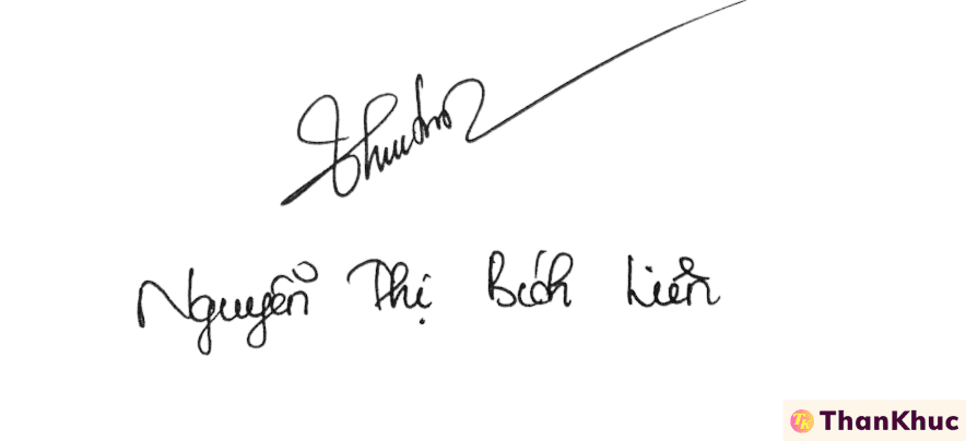 Chữ ký tên Liên - Mẫu 7