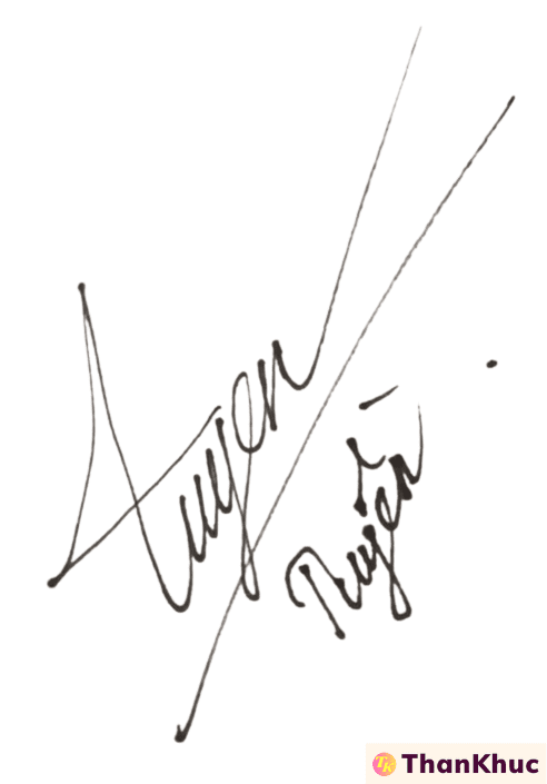 Chữ ký tên Tuyên, Tuyền, Tuyến - Mẫu 1