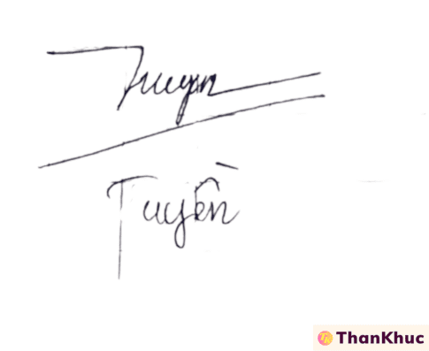 Chữ ký tên Tuyên, Tuyền, Tuyến - Mẫu 13