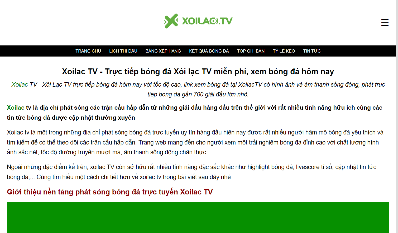 Trải nghiệm TTBD chất lượng là một trong những yếu tố quan trọng mà Xoilac 7 TV cam kết mang lại cho người dùng